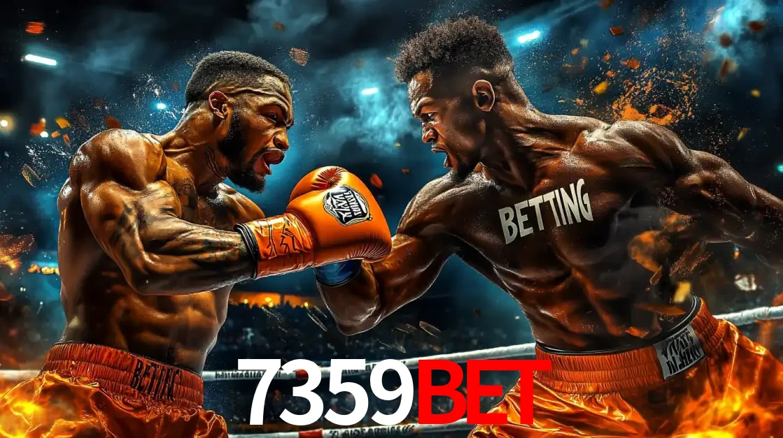 Dois boxeadores em uma luta intensa e explosiva, representando a adrenalina e as oportunidades de apostas em esportes de combate disponíveis na plataforma 7359BET.