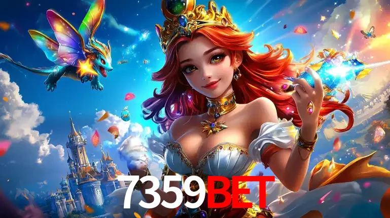 A princesa de um reino de fantasia mágico, com seu pequeno dragão, apresentando um mundo de prêmios encantados nos jogos de caça-níqueis do cassino 7359BET.